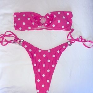 Pink Podka Dot Bikini